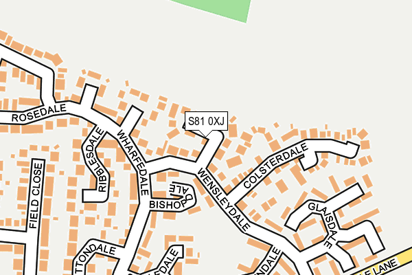 S81 0XJ map - OS OpenMap – Local (Ordnance Survey) S81 0XJ map - OS OpenMap – Local (Ordnance Survey)
