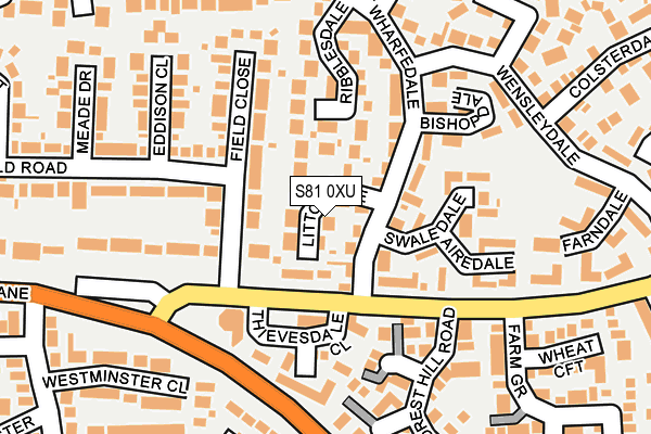 S81 0XU map - OS OpenMap – Local (Ordnance Survey) S81 0XU map - OS OpenMap – Local (Ordnance Survey)