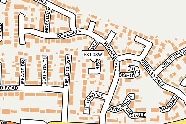 S81 0XW map - OS OpenMap – Local (Ordnance Survey) S81 0XW map - OS OpenMap – Local (Ordnance Survey)
