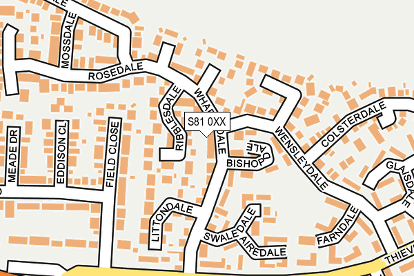 S81 0XX map - OS OpenMap – Local (Ordnance Survey) S81 0XX map - OS OpenMap – Local (Ordnance Survey)