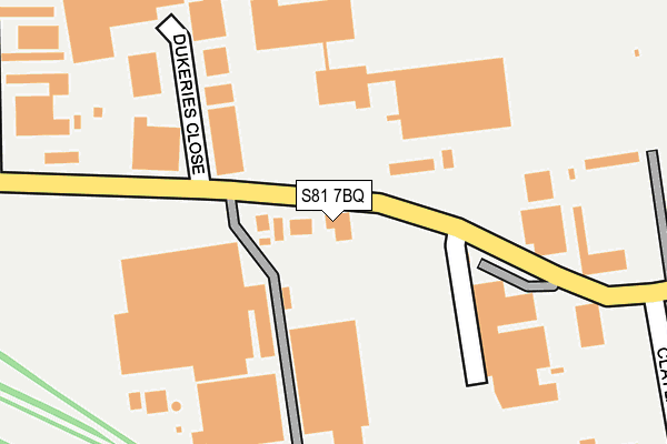 S81 7BQ map - OS OpenMap – Local (Ordnance Survey) S81 7BQ map - OS OpenMap – Local (Ordnance Survey)