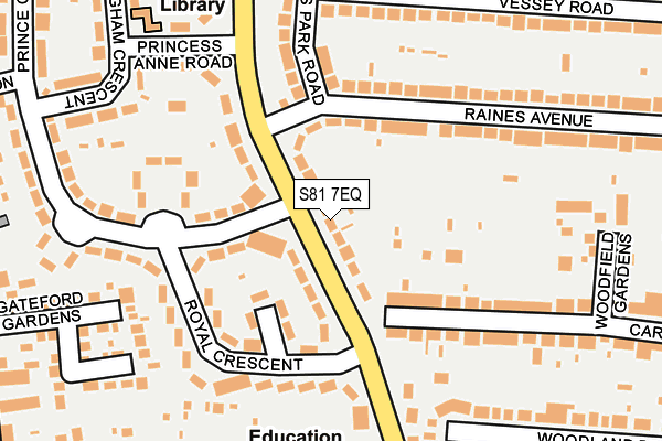 S81 7EQ map - OS OpenMap – Local (Ordnance Survey) S81 7EQ map - OS OpenMap – Local (Ordnance Survey)