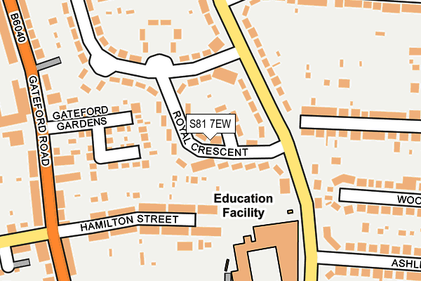 S81 7EW map - OS OpenMap – Local (Ordnance Survey) S81 7EW map - OS OpenMap – Local (Ordnance Survey)