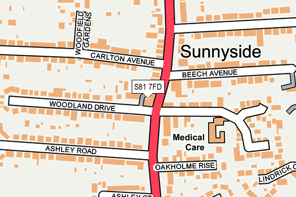 S81 7FD map - OS OpenMap – Local (Ordnance Survey) S81 7FD map - OS OpenMap – Local (Ordnance Survey)
