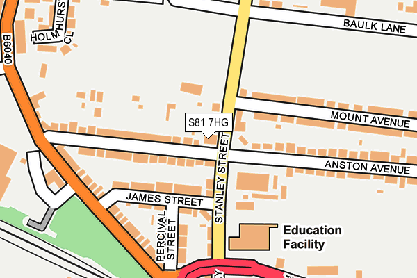 S81 7HG map - OS OpenMap – Local (Ordnance Survey) S81 7HG map - OS OpenMap – Local (Ordnance Survey)
