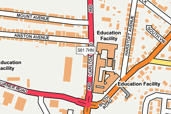 S81 7HN map - OS OpenMap – Local (Ordnance Survey) S81 7HN map - OS OpenMap – Local (Ordnance Survey)