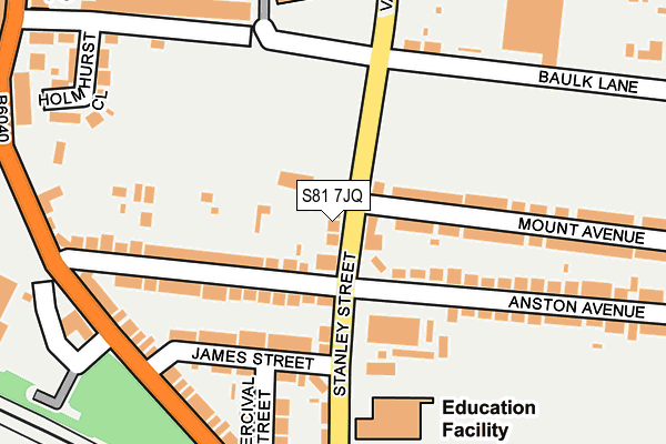S81 7JQ map - OS OpenMap – Local (Ordnance Survey) S81 7JQ map - OS OpenMap – Local (Ordnance Survey)