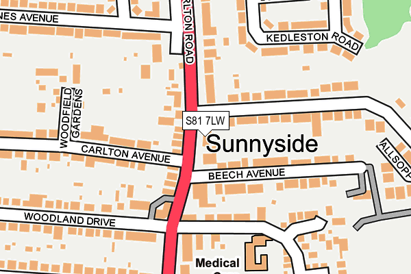 S81 7LW map - OS OpenMap – Local (Ordnance Survey) S81 7LW map - OS OpenMap – Local (Ordnance Survey)