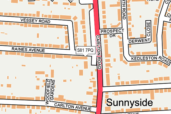 S81 7PQ map - OS OpenMap – Local (Ordnance Survey) S81 7PQ map - OS OpenMap – Local (Ordnance Survey)