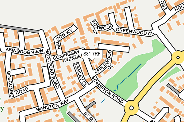S81 7RF map - OS OpenMap – Local (Ordnance Survey) S81 7RF map - OS OpenMap – Local (Ordnance Survey)