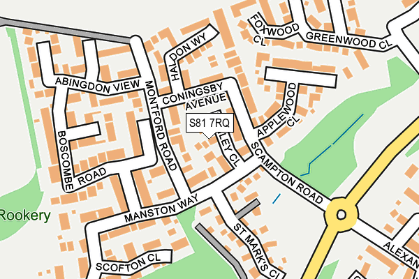 S81 7RQ map - OS OpenMap – Local (Ordnance Survey) S81 7RQ map - OS OpenMap – Local (Ordnance Survey)