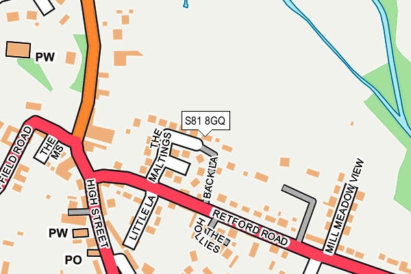 S81 8GQ map - OS OpenMap – Local (Ordnance Survey) S81 8GQ map - OS OpenMap – Local (Ordnance Survey)