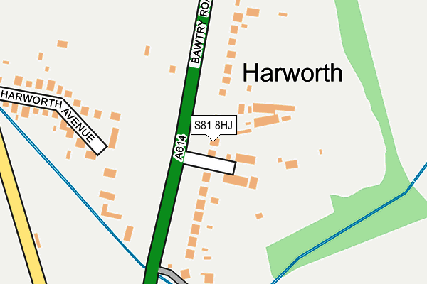 S81 8HJ map - OS OpenMap – Local (Ordnance Survey) S81 8HJ map - OS OpenMap – Local (Ordnance Survey)