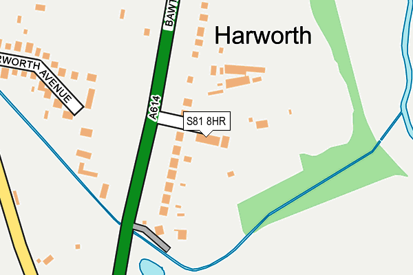 S81 8HR map - OS OpenMap – Local (Ordnance Survey)