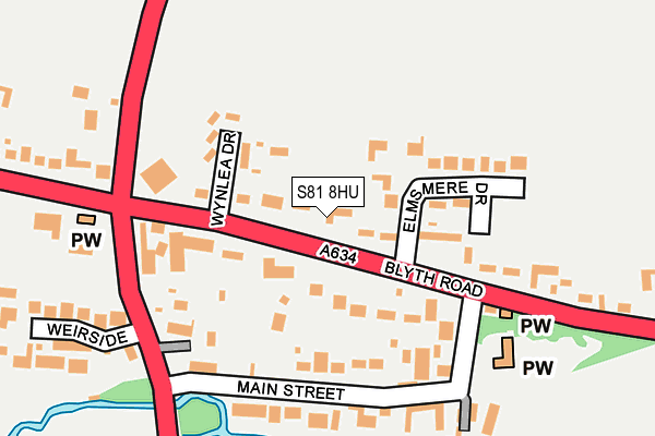 S81 8HU map - OS OpenMap – Local (Ordnance Survey) S81 8HU map - OS OpenMap – Local (Ordnance Survey)
