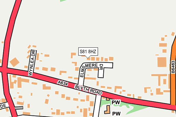S81 8HZ map - OS OpenMap – Local (Ordnance Survey) S81 8HZ map - OS OpenMap – Local (Ordnance Survey)