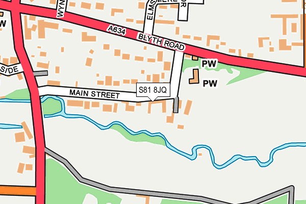 S81 8JQ map - OS OpenMap – Local (Ordnance Survey) S81 8JQ map - OS OpenMap – Local (Ordnance Survey)