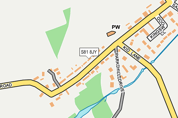 S81 8JY map - OS OpenMap – Local (Ordnance Survey) S81 8JY map - OS OpenMap – Local (Ordnance Survey)