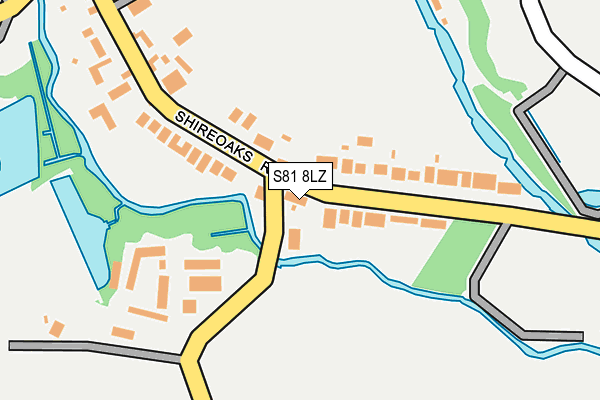 S81 8LZ map - OS OpenMap – Local (Ordnance Survey) S81 8LZ map - OS OpenMap – Local (Ordnance Survey)