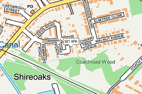 S81 8PA map - OS OpenMap – Local (Ordnance Survey) S81 8PA map - OS OpenMap – Local (Ordnance Survey)