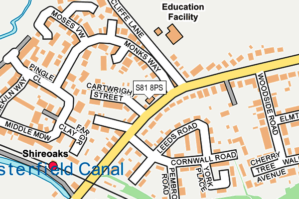 S81 8PS map - OS OpenMap – Local (Ordnance Survey) S81 8PS map - OS OpenMap – Local (Ordnance Survey)