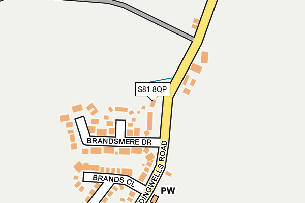 S81 8QP map - OS OpenMap – Local (Ordnance Survey) S81 8QP map - OS OpenMap – Local (Ordnance Survey)