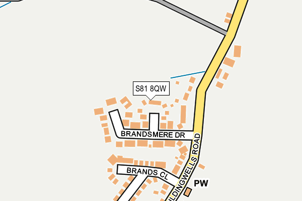 S81 8QW map - OS OpenMap – Local (Ordnance Survey) S81 8QW map - OS OpenMap – Local (Ordnance Survey)