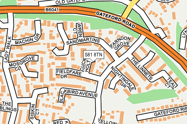 S81 8TN map - OS OpenMap – Local (Ordnance Survey) S81 8TN map - OS OpenMap – Local (Ordnance Survey)