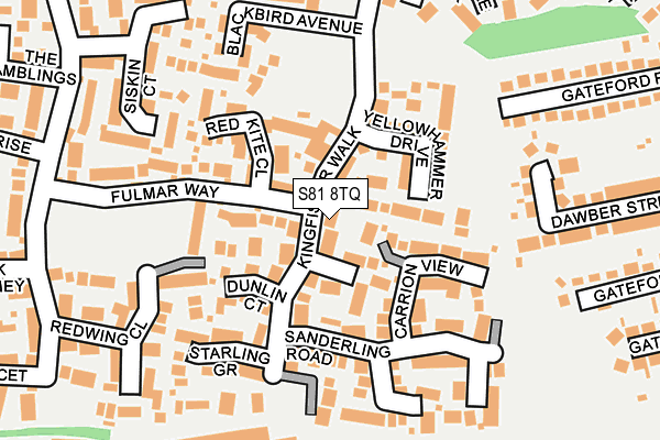 S81 8TQ map - OS OpenMap – Local (Ordnance Survey) S81 8TQ map - OS OpenMap – Local (Ordnance Survey)