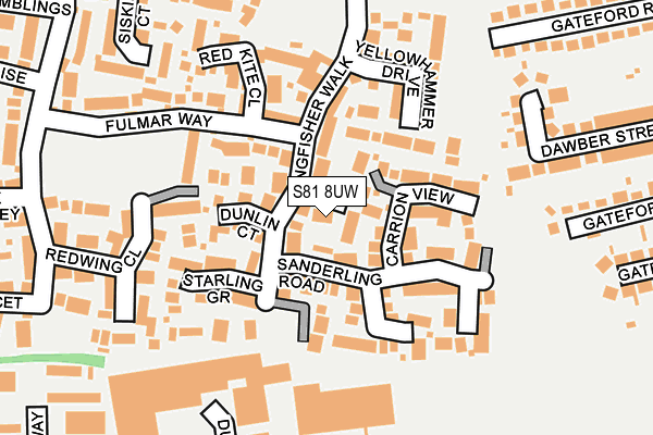 S81 8UW map - OS OpenMap – Local (Ordnance Survey) S81 8UW map - OS OpenMap – Local (Ordnance Survey)
