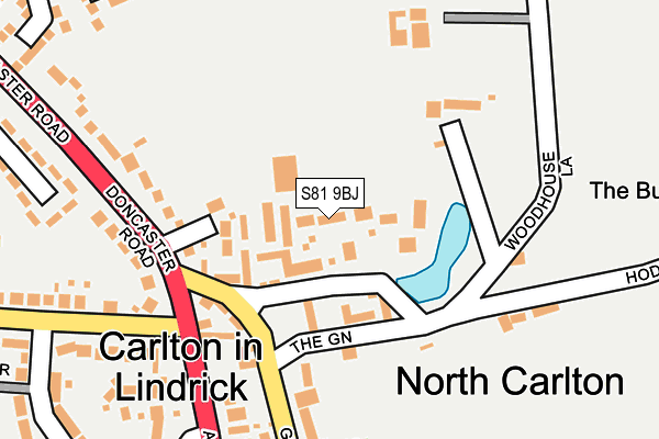 S81 9BJ map - OS OpenMap – Local (Ordnance Survey) S81 9BJ map - OS OpenMap – Local (Ordnance Survey)