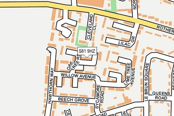 S81 9HZ map - OS OpenMap – Local (Ordnance Survey) S81 9HZ map - OS OpenMap – Local (Ordnance Survey)