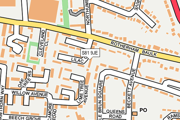 S81 9JE map - OS OpenMap – Local (Ordnance Survey) S81 9JE map - OS OpenMap – Local (Ordnance Survey)