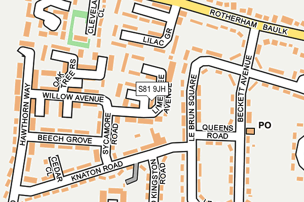 S81 9JH map - OS OpenMap – Local (Ordnance Survey) S81 9JH map - OS OpenMap – Local (Ordnance Survey)