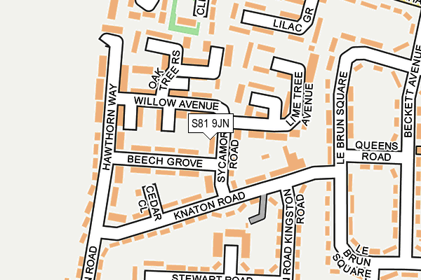 S81 9JN map - OS OpenMap – Local (Ordnance Survey) S81 9JN map - OS OpenMap – Local (Ordnance Survey)