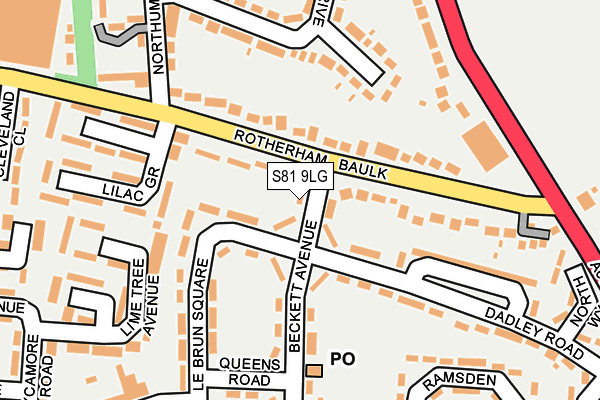 S81 9LG map - OS OpenMap – Local (Ordnance Survey) S81 9LG map - OS OpenMap – Local (Ordnance Survey)