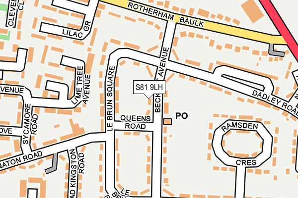 S81 9LH map - OS OpenMap – Local (Ordnance Survey) S81 9LH map - OS OpenMap – Local (Ordnance Survey)