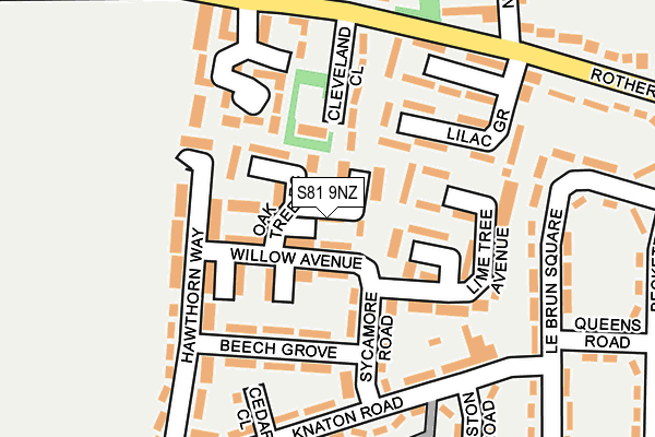 S81 9NZ map - OS OpenMap – Local (Ordnance Survey) S81 9NZ map - OS OpenMap – Local (Ordnance Survey)