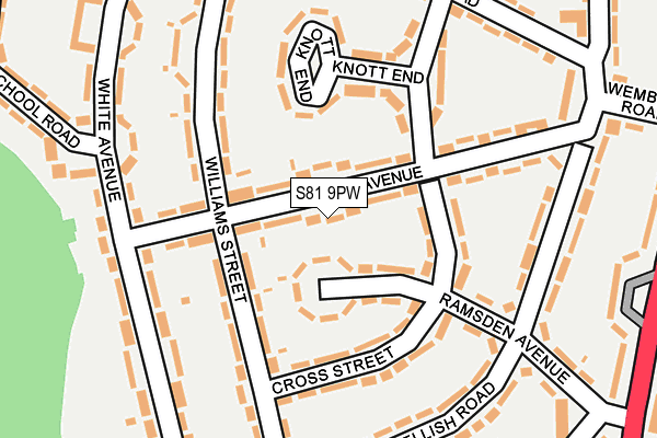 S81 9PW map - OS OpenMap – Local (Ordnance Survey) S81 9PW map - OS OpenMap – Local (Ordnance Survey)