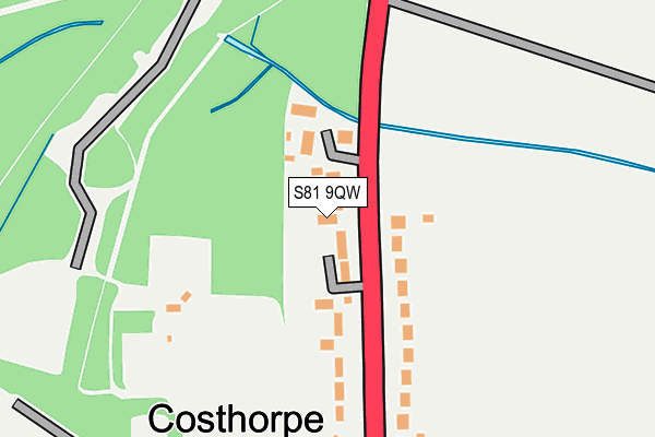 S81 9QW map - OS OpenMap – Local (Ordnance Survey) S81 9QW map - OS OpenMap – Local (Ordnance Survey)
