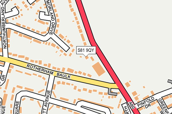 S81 9QY map - OS OpenMap – Local (Ordnance Survey) S81 9QY map - OS OpenMap – Local (Ordnance Survey)