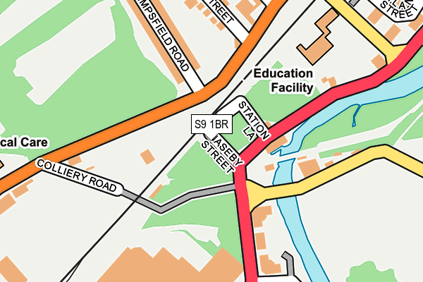 S9 1BR map - OS OpenMap – Local (Ordnance Survey) S9 1BR map - OS OpenMap – Local (Ordnance Survey)