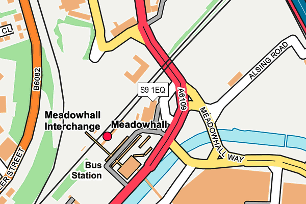 S9 1EQ map - OS OpenMap – Local (Ordnance Survey) S9 1EQ map - OS OpenMap – Local (Ordnance Survey)