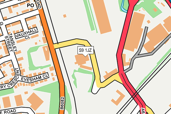 S9 1JZ map - OS OpenMap – Local (Ordnance Survey) S9 1JZ map - OS OpenMap – Local (Ordnance Survey)