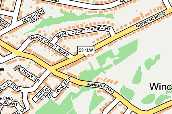 S9 1LW map - OS OpenMap – Local (Ordnance Survey) S9 1LW map - OS OpenMap – Local (Ordnance Survey)