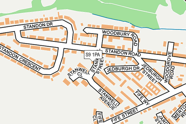 S9 1PA map - OS OpenMap – Local (Ordnance Survey) S9 1PA map - OS OpenMap – Local (Ordnance Survey)