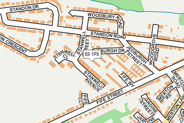 S9 1PX map - OS OpenMap – Local (Ordnance Survey) S9 1PX map - OS OpenMap – Local (Ordnance Survey)