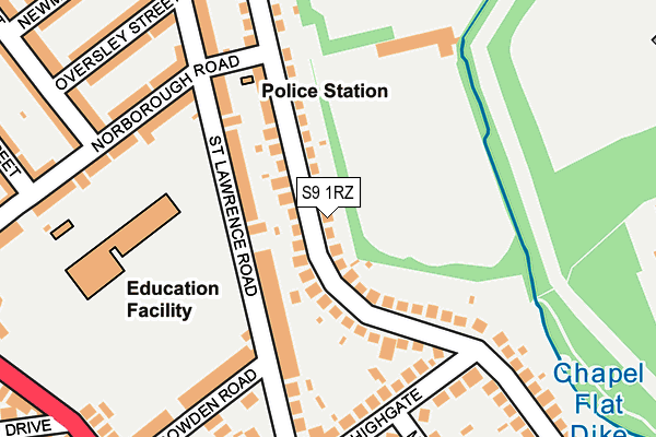 S9 1RZ map - OS OpenMap – Local (Ordnance Survey) S9 1RZ map - OS OpenMap – Local (Ordnance Survey)