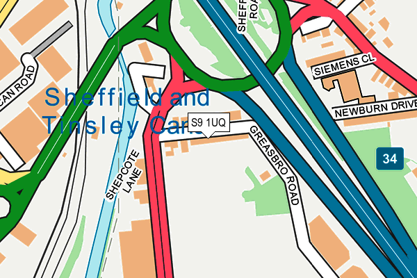 S9 1UQ map - OS OpenMap – Local (Ordnance Survey) S9 1UQ map - OS OpenMap – Local (Ordnance Survey)