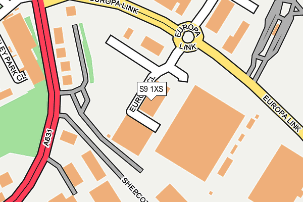 S9 1XS map - OS OpenMap – Local (Ordnance Survey) S9 1XS map - OS OpenMap – Local (Ordnance Survey)